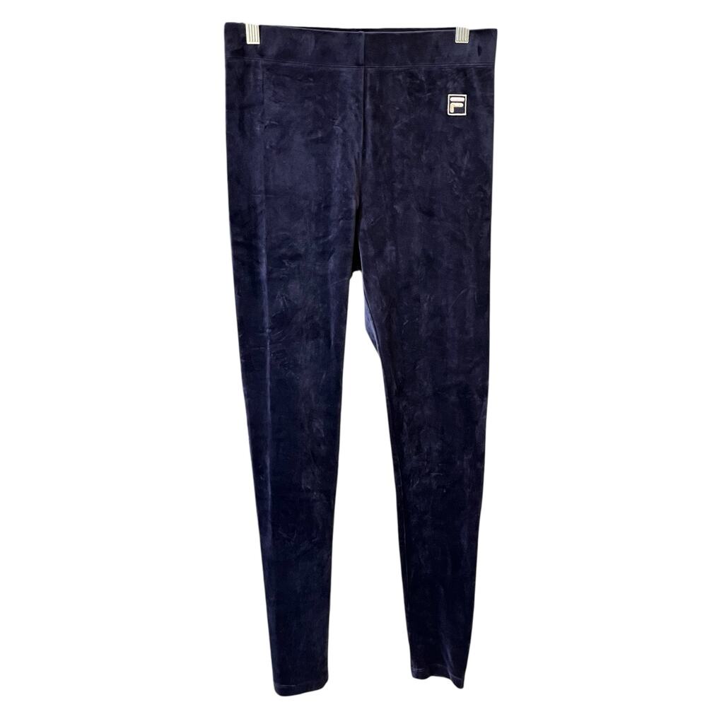 Fila Velour Blue Legging Pants M